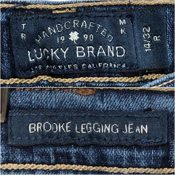 Lucky Brand Brooke Legging Jean Women's 14 32 Dark Wash Jegging Skinny Stretch - Picture 5 of 12